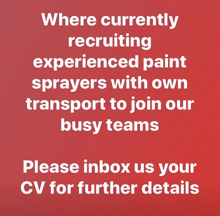 Please get in touch if your a talented Sprayer #SprayUPVC #work #weneedyou #thinkvetran #job #bestteam