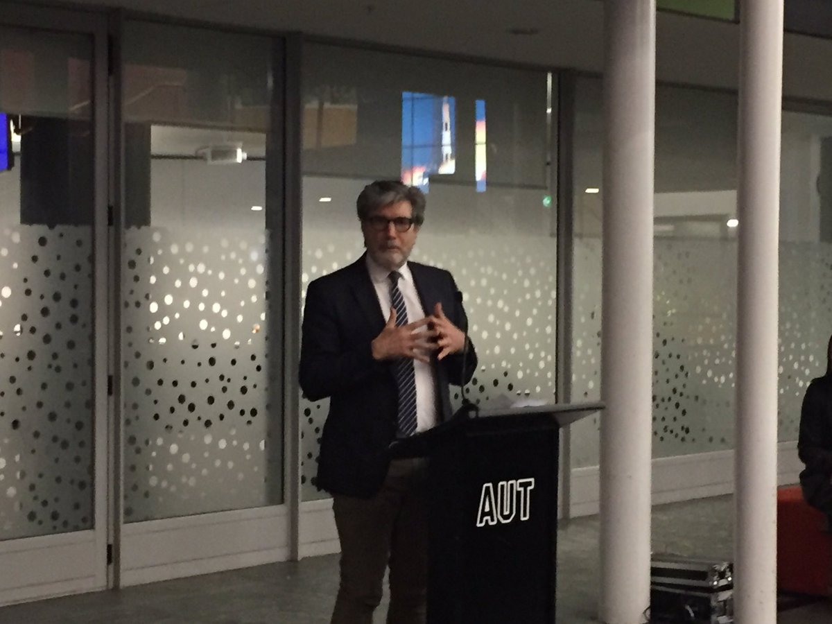stephenthorpe's tweet image. Professor Sergei Gulyaev and Derek McCormack open the anniversary celebration of humankind landing on the moon @AUTuni #SpaceScience