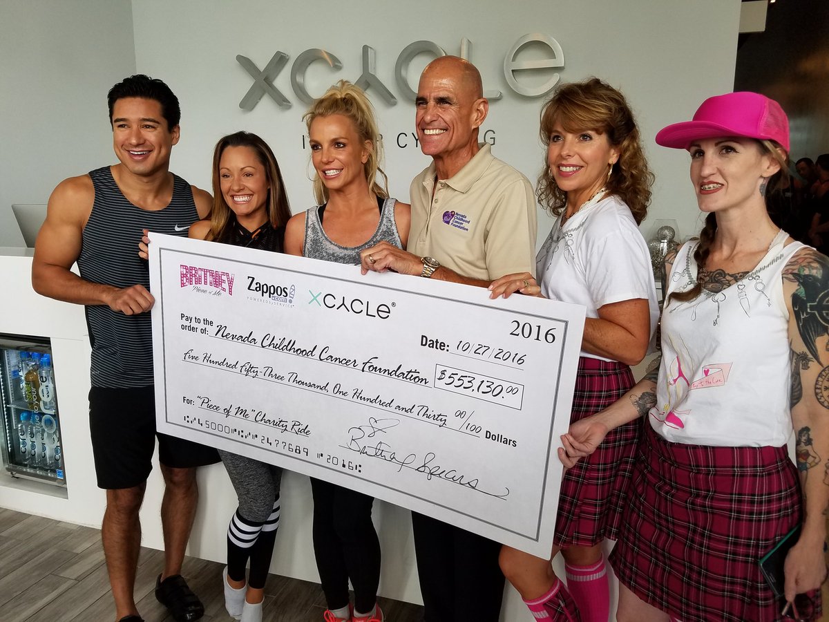 In 2016, Britney Spears personally donated $200,000 to the Nevada Childhood Cancer Foundation. On top of that, she raised an additional $553,000.