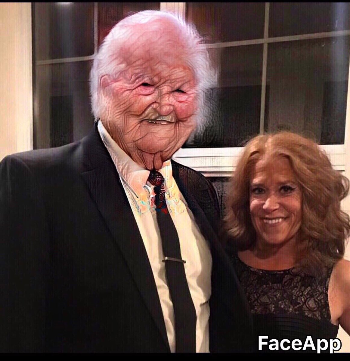 aucreedbratton's tweet photo. Love you, Whit! Can’t wait to spend another 300+ years together. #golddiggin #modernmedicine #shrewface #2319 #faceapp @whitneyland https://t.co/Jj4k5Tx286