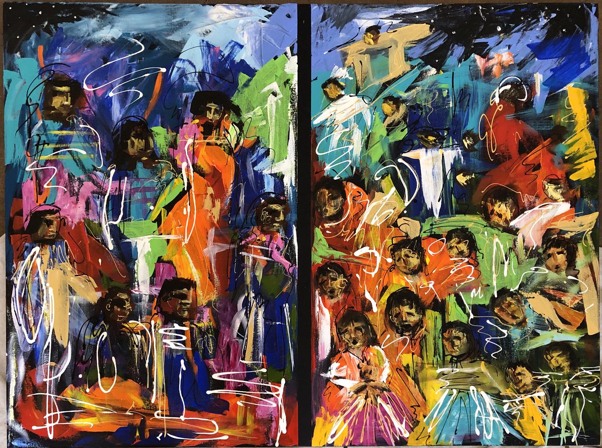2nd painting titled “Separation” #migrantChildren