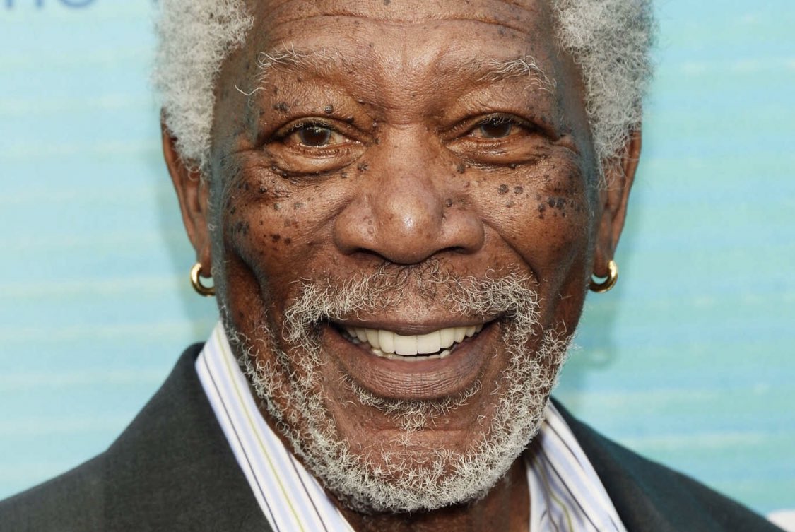 Morgan Freeman Vs. Morgan Freeman On FaceApp.