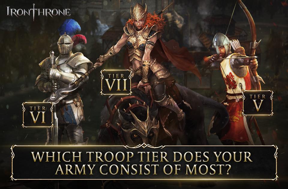 No Descendant’s army is built the same! Share which Troop tier your army consists of most! #playIronThrone