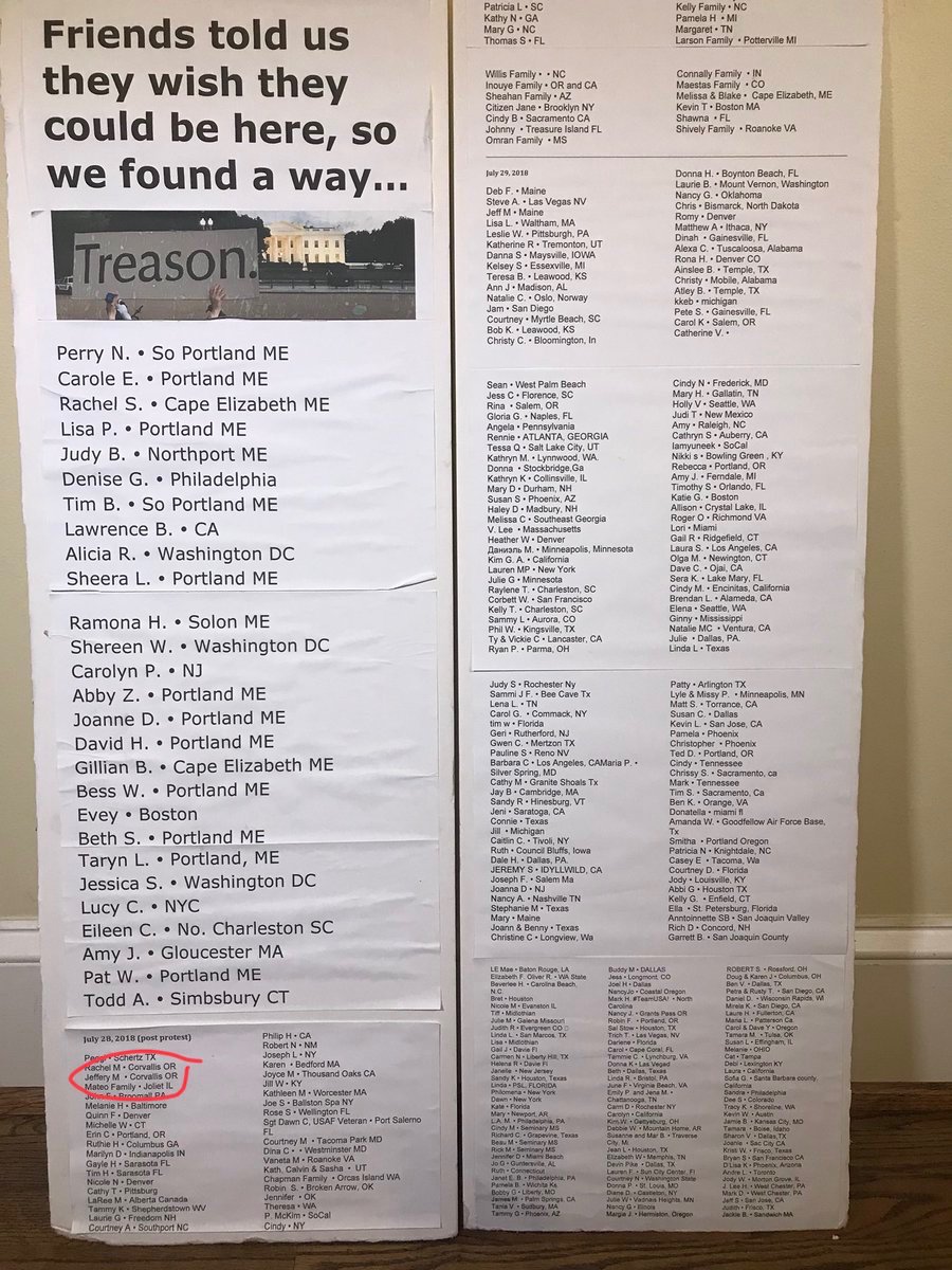 RachelMcGonagi1's tweet photo. @KristinMinkDC @yaddiya @hr_indivisible @KremlinAnnex @Rosie @kathygriffin @SingOutLouiseNY @POkoumou @SubversiveWare There was the #KremlinAnnexSign, where people across the nation added their names, to be Virtual Protesters, if they could not make it to DC.
(I was on the first board...It was a heady time, those early days....)
#AnnexVersary #KremlinAnnex https://t.co/4SlwuJh0Pj