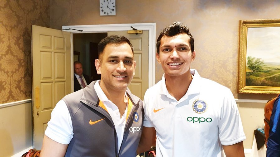 CSKCore's tweet photo. Navdeep saini Clicked with MS Dhoni during Dhoni's birthday celebration ❤️

#MSDhoni #MSD38 https://t.co/crqiqtsFkG