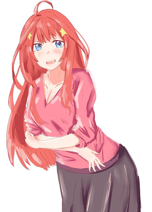 のいるんさんがTwitterに投稿した中野五月(五等分の花嫁)のイラスト。
