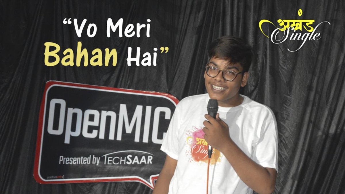techsaar's tweet photo. TechSaar has gone all in with StandUp Comedy, Neeshil Daseda used to deliver *Vo Meri Bahan Hai* https://t.co/1t52sZVCQP https://t.co/2ime2gvKnK