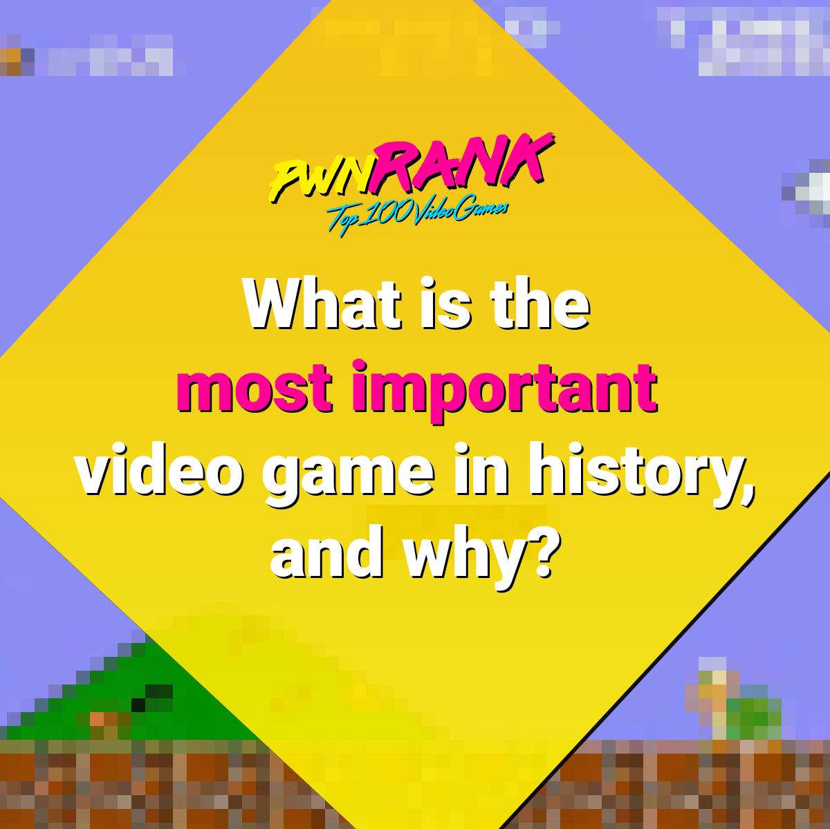 pwnRank's tweet image. What is the most important video game in history, and why? Let us know in the comments below!

*******

Follow along for more on the Top 100 &amp;amp; 500 Video Games of All-Time! (link in profile)

#videogames #gamers #pwnrank #bestvideogames #retrogames