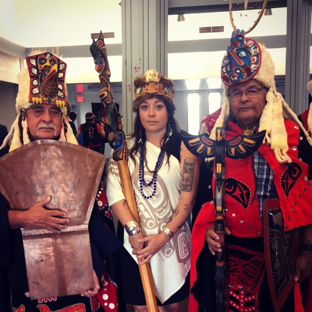 megzzzh's tweet photo. Wígviłba-Wákas and Náći. Two of Our Hemas that guide us. We stand together as a Nation - #Kirby Corp are banned from our waters in accordance with our Gvilas and we will do whatever it takes to protect our ocean, forests and ecosystem #NES #bcpoli #cdnpoli #HeiltsukStrong #abpoli https://t.co/XJmJmIDNAj