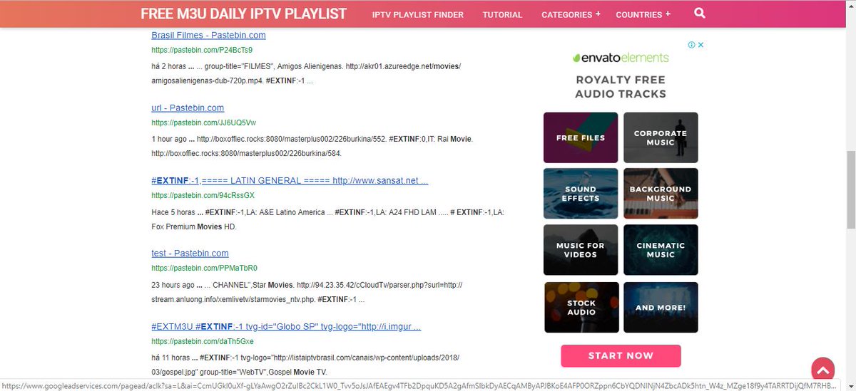 iptv m3u playlist latino