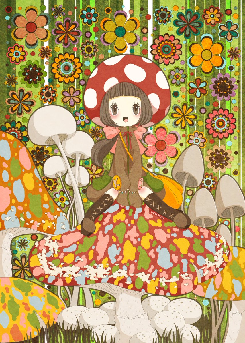 しらかべりえ イラストレーター イラスト イラストレーター スイーツ 思い出 可愛い女の子 蝶 きのこ スチームパンク お仕事募集中