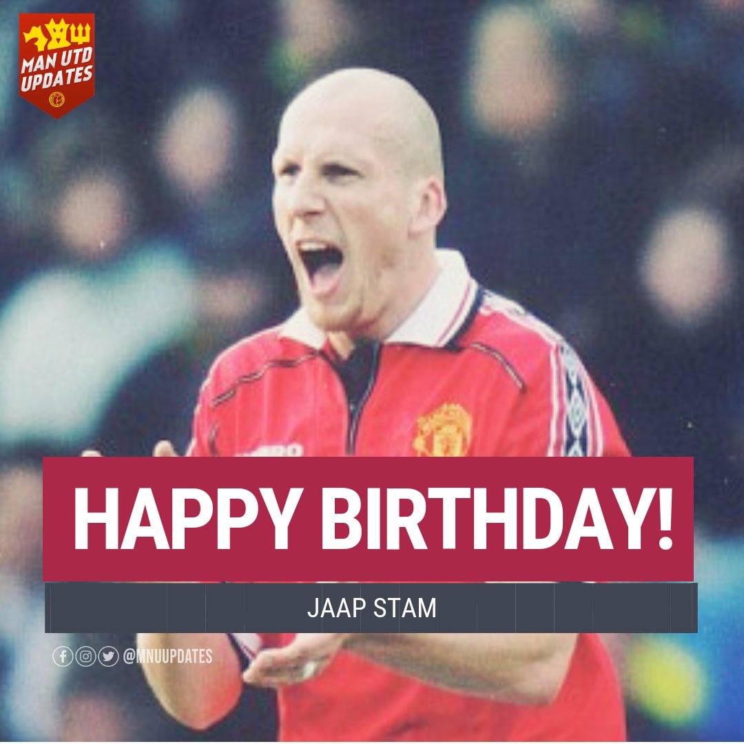 Happy 47th birthday to United tank Jaap Stam.     