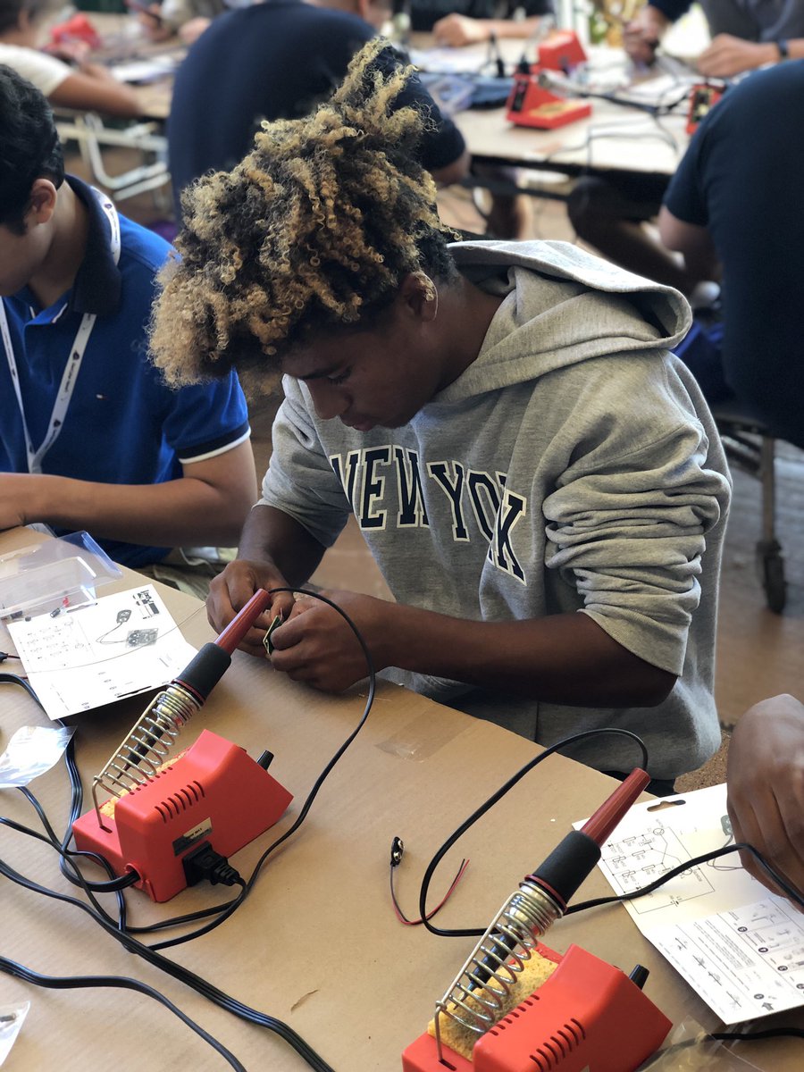 Doing a little soldering.