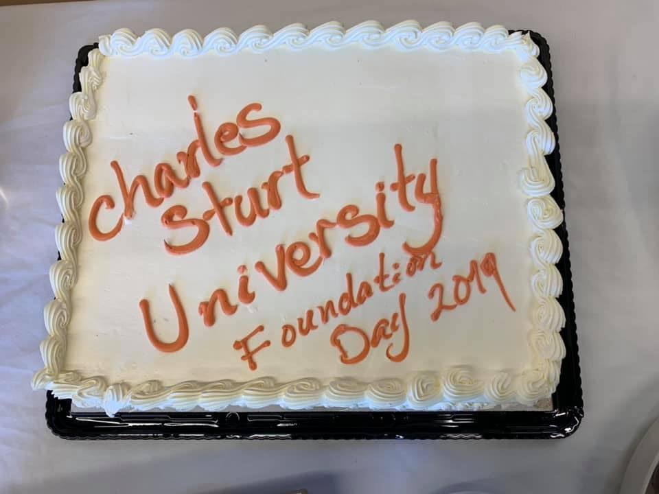 accc4pillars's tweet photo. CSU Staff in Canberra Celebrate Foundation Day with a pot luck lunch together at the Chambers Pavilion @CharlesSturtUni #FoundationDay2019 https://t.co/Jvv0aC7Fy7