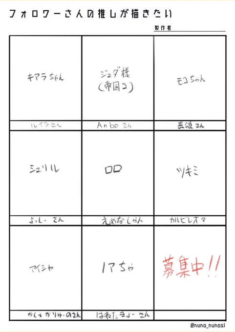 #フォロワーさんの推しを描きたい 
後一枠になりました(о'∀`о)
完成は未定ですがww 