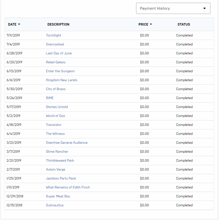 Epic Games Store On Twitter We Have Just Updated The Account Management Page To Show The Full Purchase History On Your Account Https T Co Brbxl7vih2
