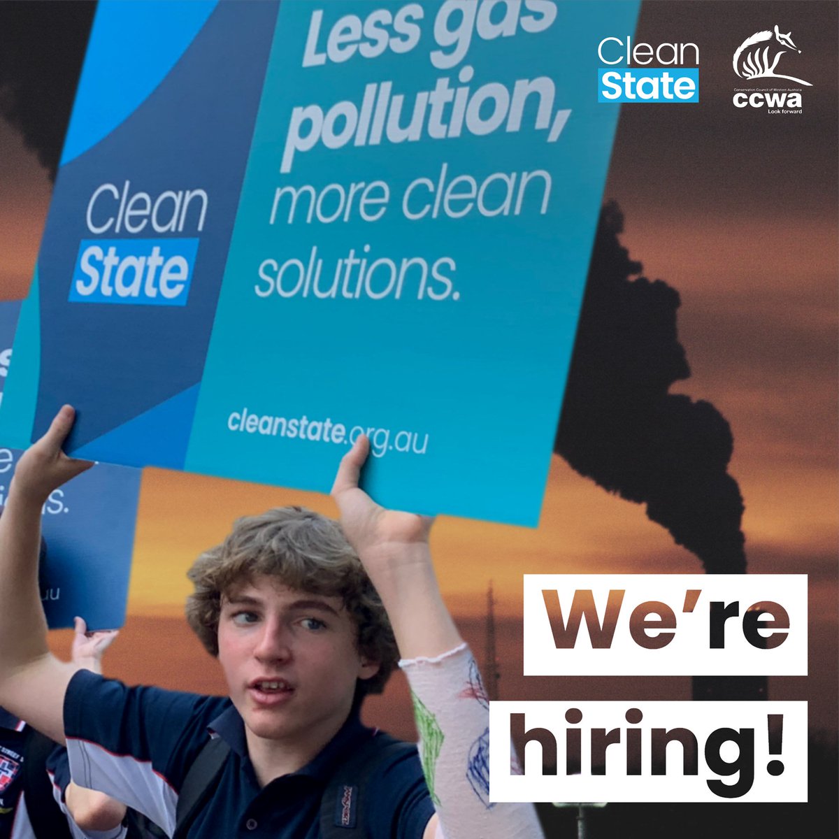 ConservationWA's tweet photo. We're looking for an incredible team to take our Clean State campaign to the next level! If you're passionate about action on climate change and holding the fossil fuel industry to account, check out our positions here: https://t.co/YBKpPLUK9x https://t.co/ktZJ6D1smC
