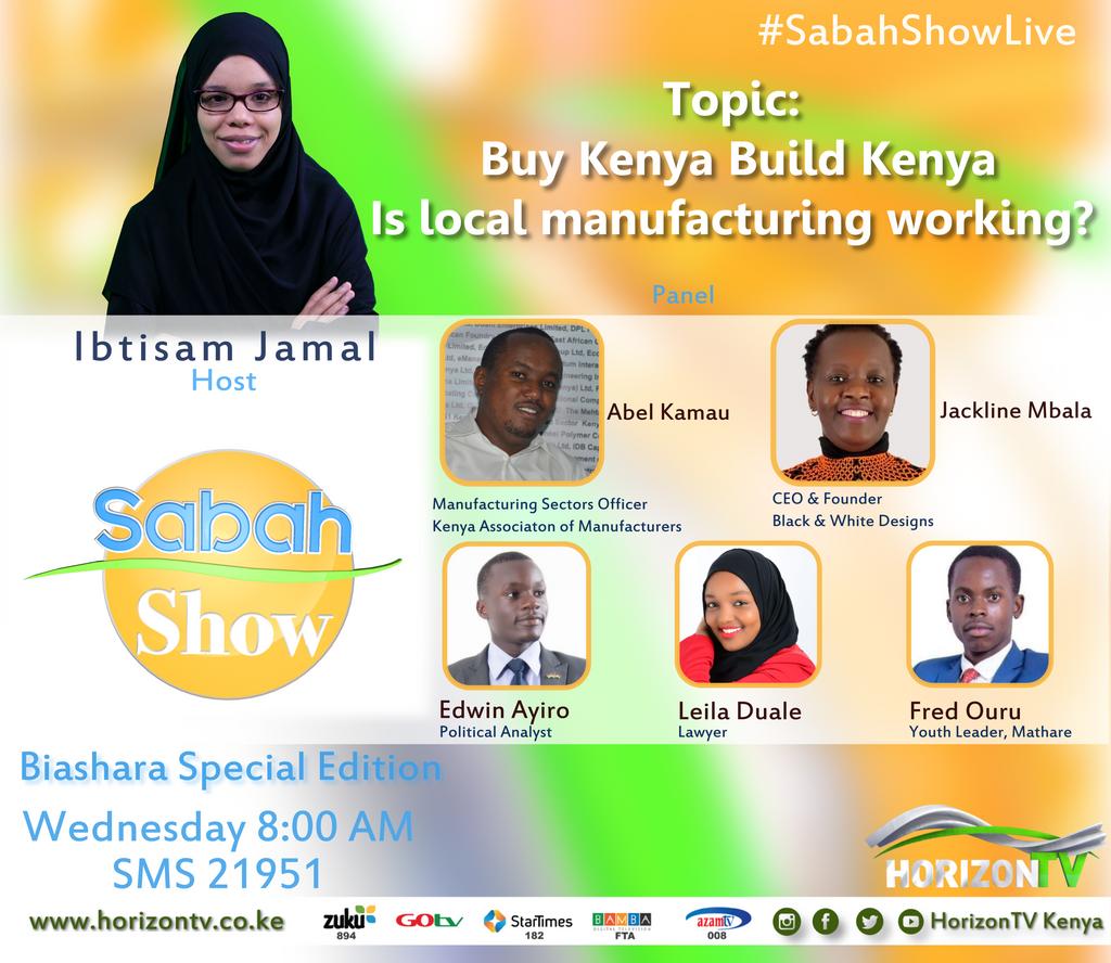 JamiaTvKenya's tweet photo. Today on HorizonTV:
โถ๏ธ 8:00am
Sabah Show LIVE | Biashara
โถ๏ธ 4:30pm
Enjoying Islam with Zain & Dawood
โถ๏ธ 5:00pm
Sanchari Ya Michezo LIVE
โถ๏ธ 7:30pm
Horizon Ripoti
โถ๏ธ 8:00pm
Miftahul Kheir
#SabahShowLIVE #Wednesday #ShowingToday https://t.co/4T8Ga1Mtrl