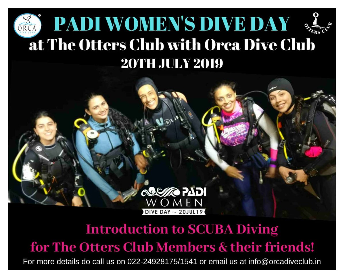Celebrating PADI Women's Dive Day 
at Otters Club #Bandra #Mumbai 20th July 2019 ♀
Begin your #SCUBA experience right here!!! #girlsthatscuba #inyourcity #mumbai_diaries #ottersclub #padiwomensdiveday #padi5stardivecentre #padi #orcadiveclub #karotohjaano #learntodive #today
