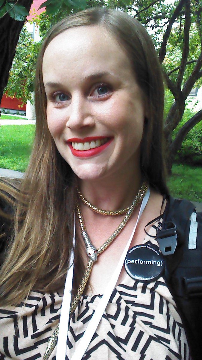Salyer_Schaag's tweet photo. We had a wonderful time #PerformingElasticity at #PSi25! Thanks for participating, everyone -- & we hope you'll enjoy wearing your "(performing)" button in everyday life! #PerformingSelfie #PerformingConferenceFashion #PerformingPerformanceArtists #PerformingPerformanceScholars https://t.co/UuT5ZFxjd7