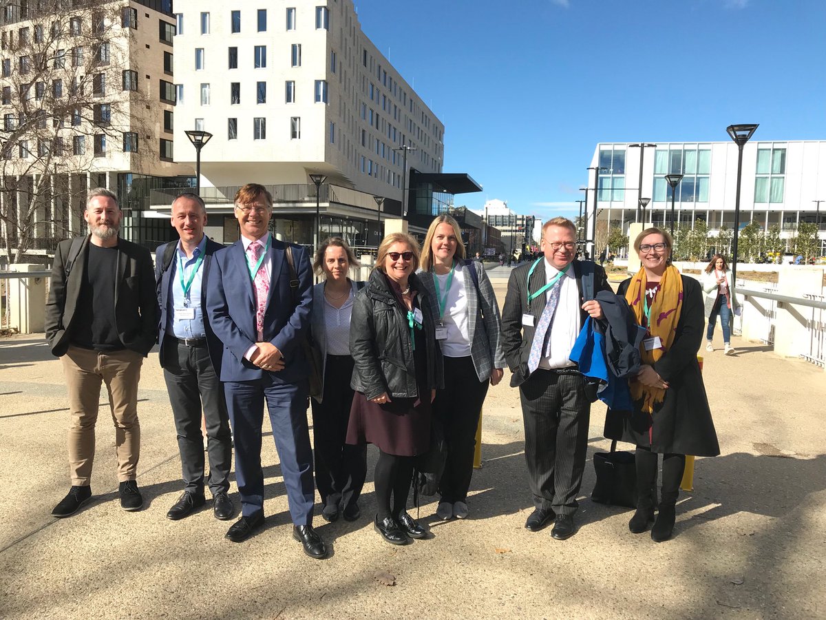 NigelHarkness's tweet photo. Another great #tmp44 visit to @ourANU to discuss strategy implementation, culture change, digitally enabled learning, and research and innovation with their exec team including @sallywheeler. Special thanks to Daniel Brown for facilitating a sighting of kangaroos. https://t.co/BExyQ7r9Y7