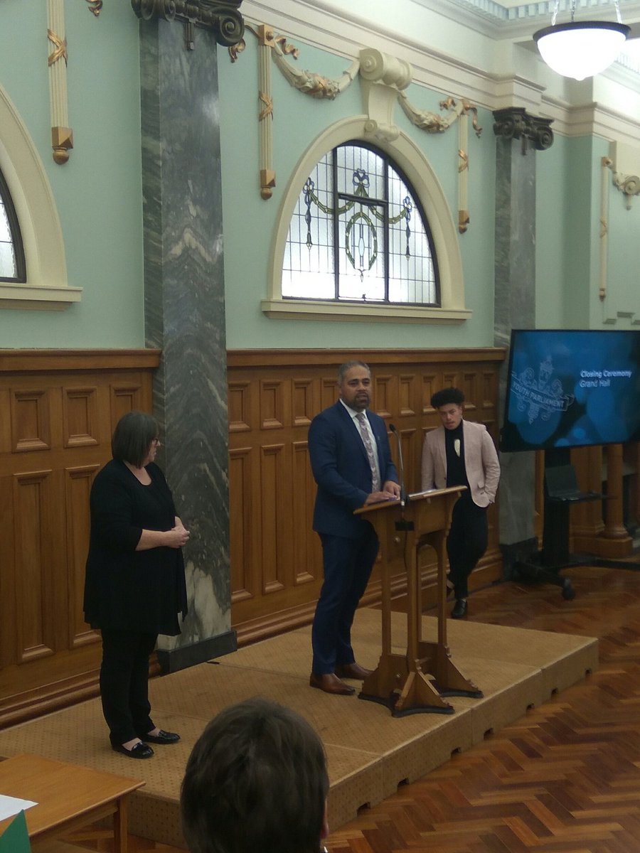 Youth Parliament 2019 two-day event official closing ceremony. "You have all inspired us," says <a href="/PeeniHenare/">Hon. Peeni Henare MP</a>, Minister for Youth. #NZYouthParliament <a href="/NZParliament/">NZ Parliament</a>