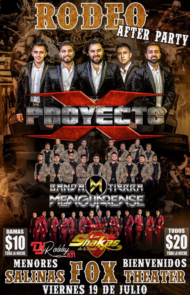 GRUPOPROYECTOX's tweet photo. Este viernes nos vemos en el Fox Theater de Salinas Ca! 
NO SE LO PUEDEN PERDER! 
Todas Las Edades Bienvenidas! 
#SalinasCa https://t.co/OcLQkmZ5ew
