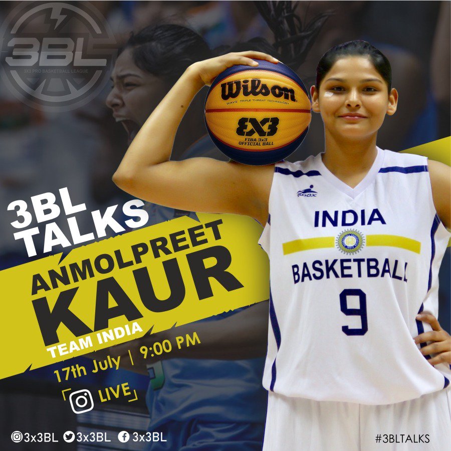 3X3BL's tweet photo. #IndiaBasketball's rising star, Anmolpreet Kaur โญ๏ธ is back on #3BLTalks to talk about the upcoming 3BL Women's League along with some tips and tricks on survival in the physical world of #3x3. So tune in to 3BL Talks tonight at 9 PM #IGLive ONLY on @3x3BL.
Get involved NOW! https://t.co/UeJ2SJLMer
