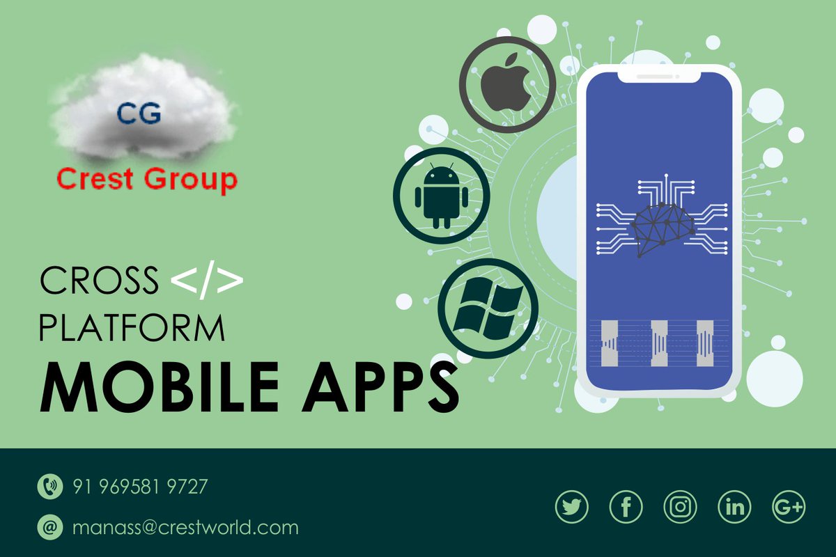Crestlogixcom's tweet image. Crest Logix offers world class interactive cross platform mobile app development services to give your business a significant boost and help you forge ahead in a highly competitive world.

To know more about us , visit crestlogix.in