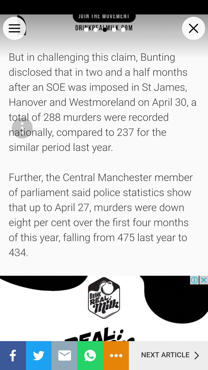 ThompsonCanute's tweet photo. This is the kind of analysis needed when making policy. These facts rubbish the claim that SOEs are effective. Spotty success of a measure cannot be used as a basis for broad policy. Recall that the most wanted man in St. James was captured after the SOE. #criticalthinkingplease! https://t.co/nLHxzIQgKF