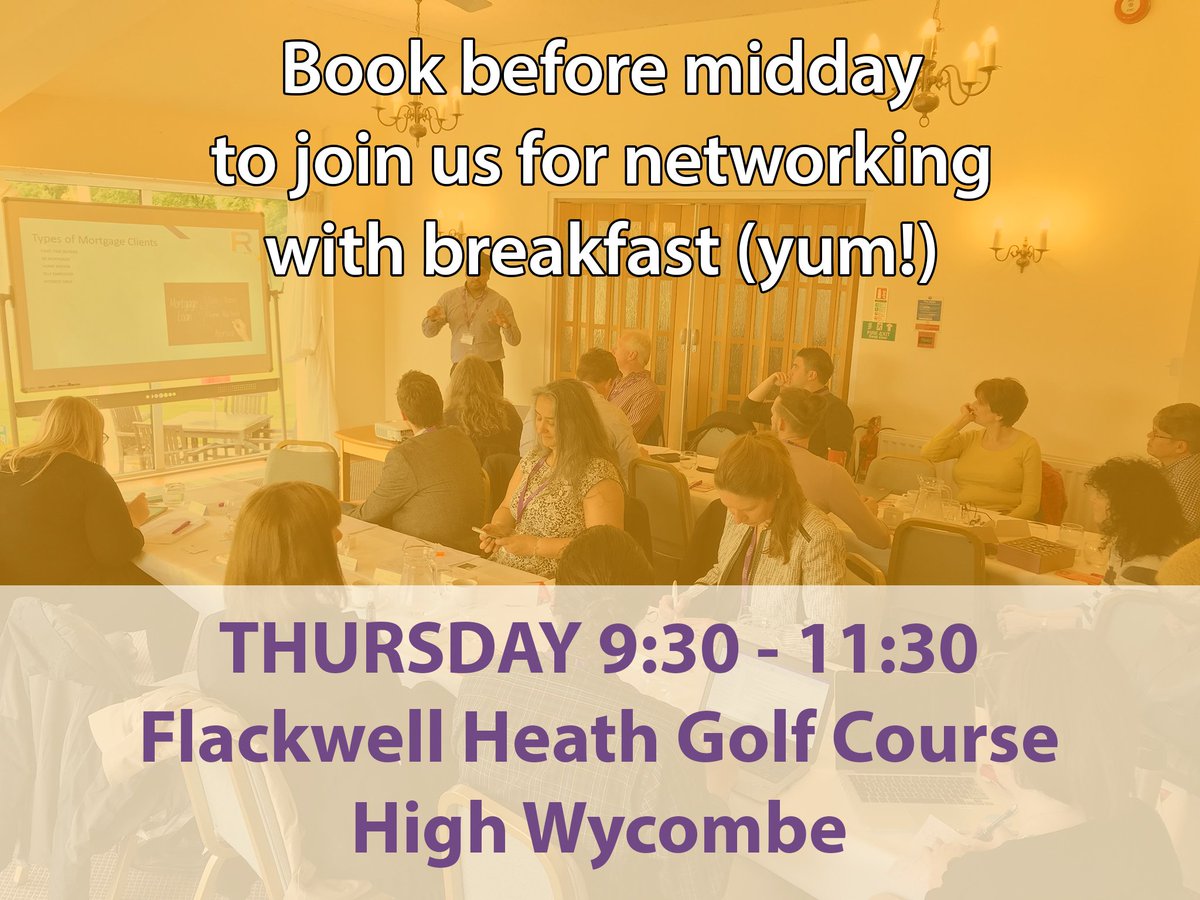 One hour klaxon! Book by midday to join us tomorrow with breakfast for Buckinghamshire's most buzzing and friendly networking group that does business!