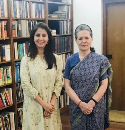 Thank you so much honourable Smt Sonia Gandhi ji for a wonderful meeting and your most valuable guidance 🙏🏼