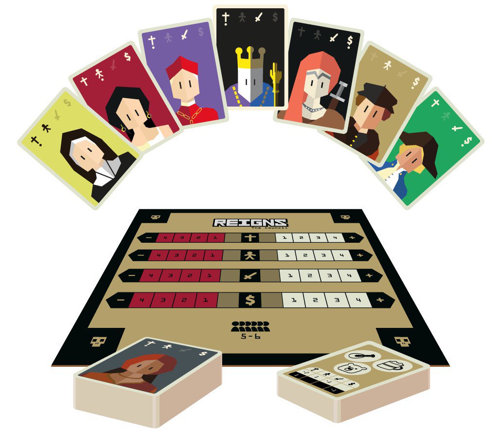 jogatinabgnews's tweet image. #News
O jogo eletrônico Reigns receberá uma versão analógica em formato de party game assimétrico para 3-6 jogadores, por Bruno Faidutti e Herve Marly reignsgame.com