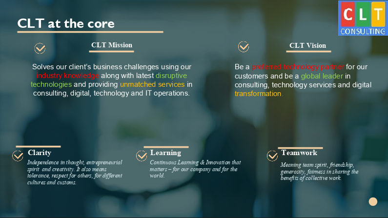 CLTCSGLOBAL's tweet image. CLTCS expertise in Oracle ERP, Cloud, RPA, Database Administration, HR & Project Management solutions provide you with unmatched services in consulting, digital, technology and IT operations.
cltcs.com
cltcs.social@gmail.com
#oracleservice #CloudComputing #rpa #pune
