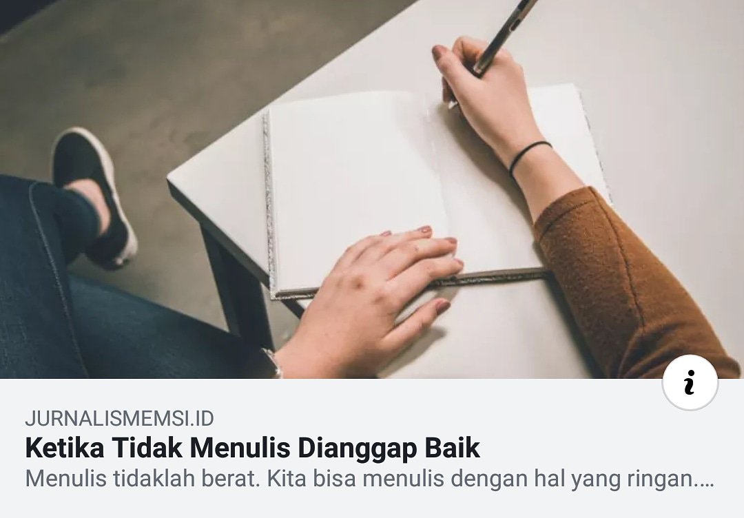Ketika Tidak Menulis Dianggap Baik
bit.ly/2XW3IfU. Ditulis oleh Reby Oktarianda. 
<a href="/Kemdikbud_RI/">kemdikbud go id</a>, @Kemristekdikti, <a href="/kempanrb/">Kementerian PANRB</a> 
#DedikasiTulusSM3T
#PPGMewujudkanGuruProfesional
#AlumniPPGSM3TBersinergiMengabdi
#MasyarakatSM3TIndonesia
#JURNALISMEmsi
