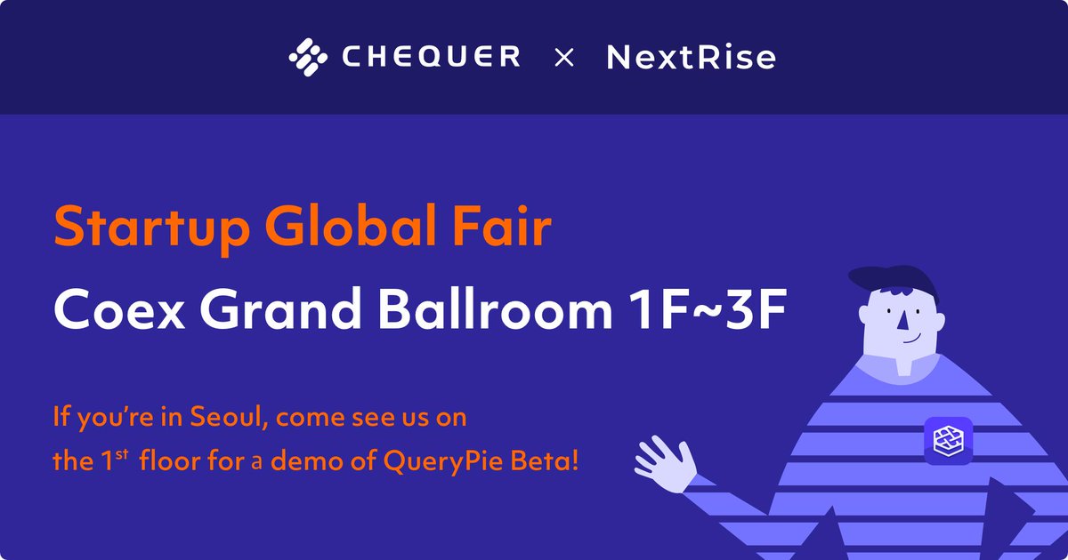 querypie's tweet photo. Hey lovely people! QueryPie will be at the NextRise Exhibition on July 23 and 24. If you're in Seoul, come visit us next week for some QueryPie goodness! 🥧
#nextrise #nextrise2019 #techexhibition #startup #businesssolution #databasetool #database #seoul #coex #softwarecompany https://t.co/fm4rjCiU64