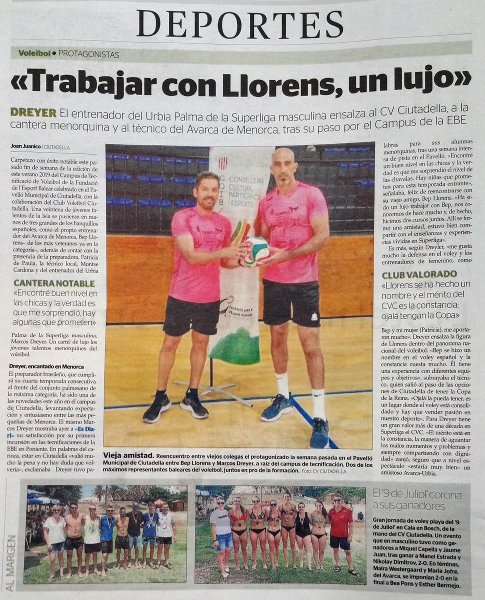 Para nuestro club también ha sido un lujo contar estos dias con Marcos Dreyer y Patricia de Paula, gracias por vuestra visita y vuestros conocimientos <a href="/ClubVoleyPalma/">Club Voley Palma</a> <a href="/VoleyPalma/">Urbia Voley Palma</a> <a href="/Pep_abrines/">Pep Abrines Veiret</a>