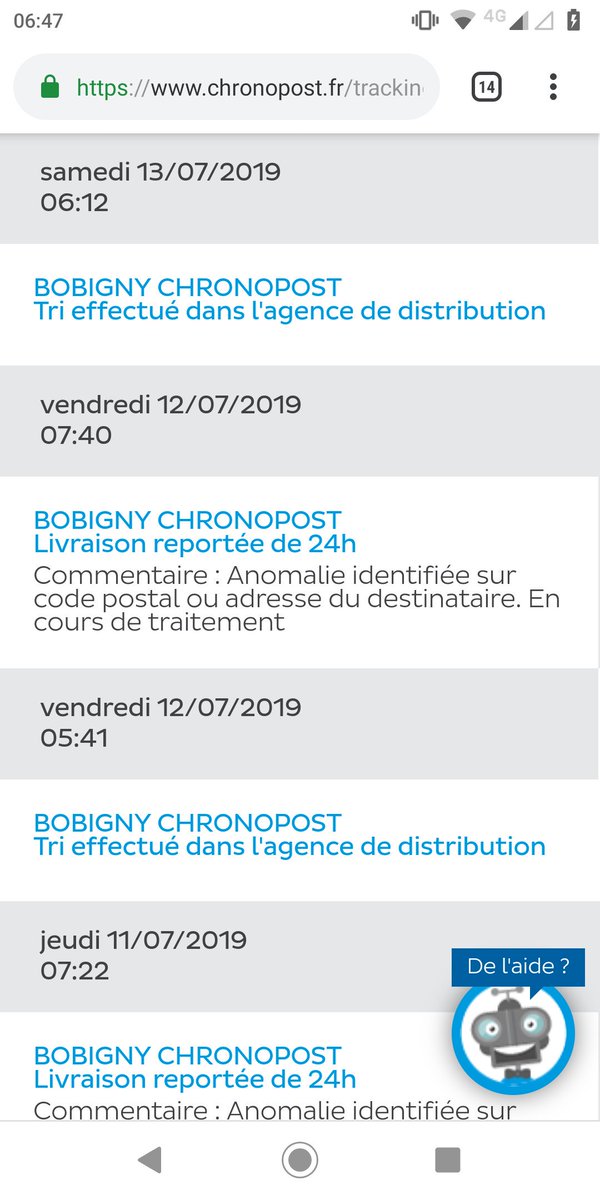 Leedeea7's tweet photo. @Chronopost @dgccrf @DHLExpressFr @FedEx https://t.co/9FNaL3T8Kx
