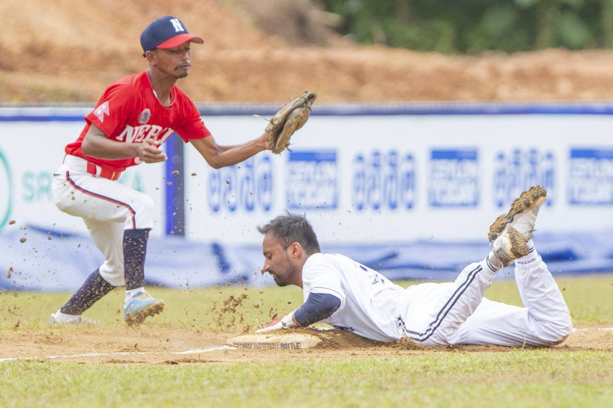 slabsa1's tweet photo. India claims 3 spot in the Semi Finals
Final: India 8, Nepal 0
#WABC2019 #ItsNowOurGame #HomeoftheFowls #ForGlory #SriLankaBaseball #INDvsNP https://t.co/XHgRlxTsdN