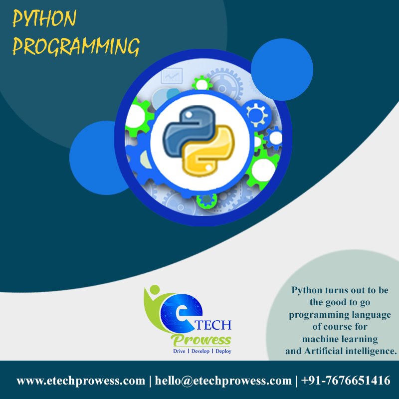 EtechProwess's tweet image. Python automation training in JP Nagar, Bangalore
.
For More Details: etechprowess.com
Call no : +91-7676651416
#PythonprogrammingcourseinBangalore
#PythonprogrammingtutorialinBangalore
#PythonprogrammingcourseinJPnagar
#PythonprogrammingtutorialinJpNagar