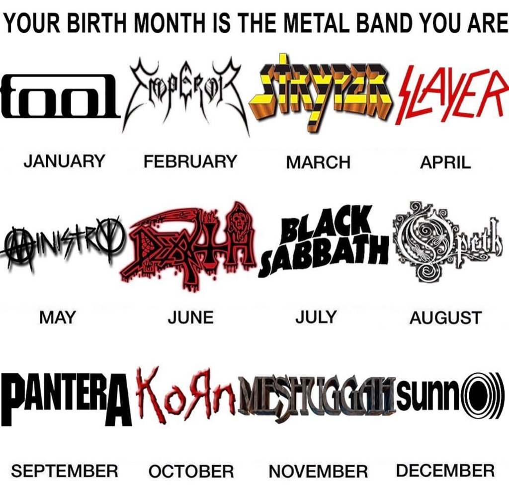 AmplifiedTees's tweet photo. Let's play a game. Which #Metalband are you? https://t.co/E5EtdtICQE