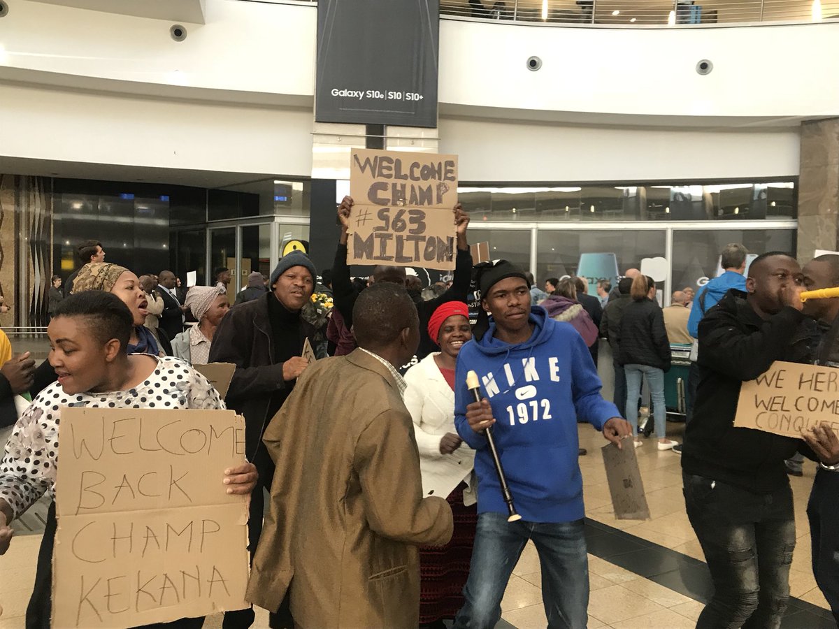 HloniMtimkulu's tweet photo. At OR Tambo to welcome back the @USSAstudent team that was at the World Student Games in Napoli, Italy.
Not everyone is back today, some have gone on to Korea for the Swimming World Champs, and others are staying for athletics in Europe.
@eNCASport https://t.co/loRsUhMlwE