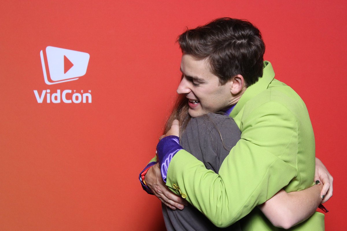 matrickpatthew's tweet photo. I actually can’t believe this happened. This meet and greet was the literal best thing that has ever happened to me. So, if you were at VidCon, I was the kid who literally started sobbing when I walked up to @MatPatGT He instantly hugged me when I walked up. #GTLive https://t.co/tZ06mE6Js9