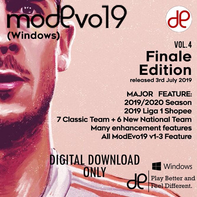 modevofc's tweet photo. ModEvo19 v4 Finale Edition Release. Bisa diorder https://t.co/OHR4Xw55NZ ya. Ini untuk PES 2019 di PC. All in one, ga perlu versi sebelumnya. Sebelumnya pernah pake patch lain? Bisa langsung timpa. Mau lihat fitur, cek web aja ya broo. Enticing.

#PlayBetter https://t.co/AJ3RXR8WN0