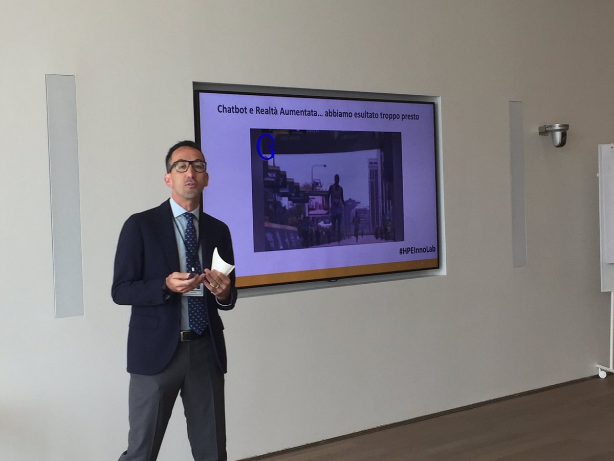 #Chatbot e #RealtàAumentata: siamo nella tempesta perfetta perché il mercato è maturato <a href="/MarcoLorux/">Marco Maria Lorusso</a> <a href="/HPE_IT/">HPE Italy</a> #HPEInnoLab