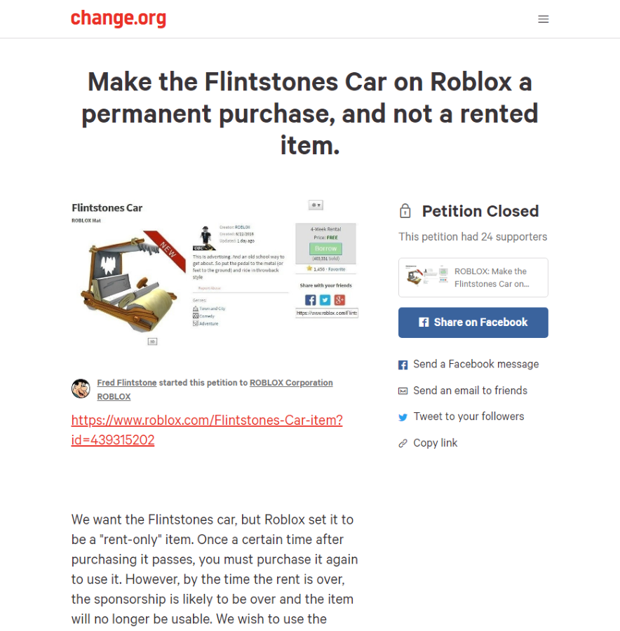 Ivy On Twitter I Am Sorry To Say But The Petition To Bring Back The Flintstones Car Had Failed While The Rental Status Was Removed The Car Was Replaced Even With A - flintstones car roblox