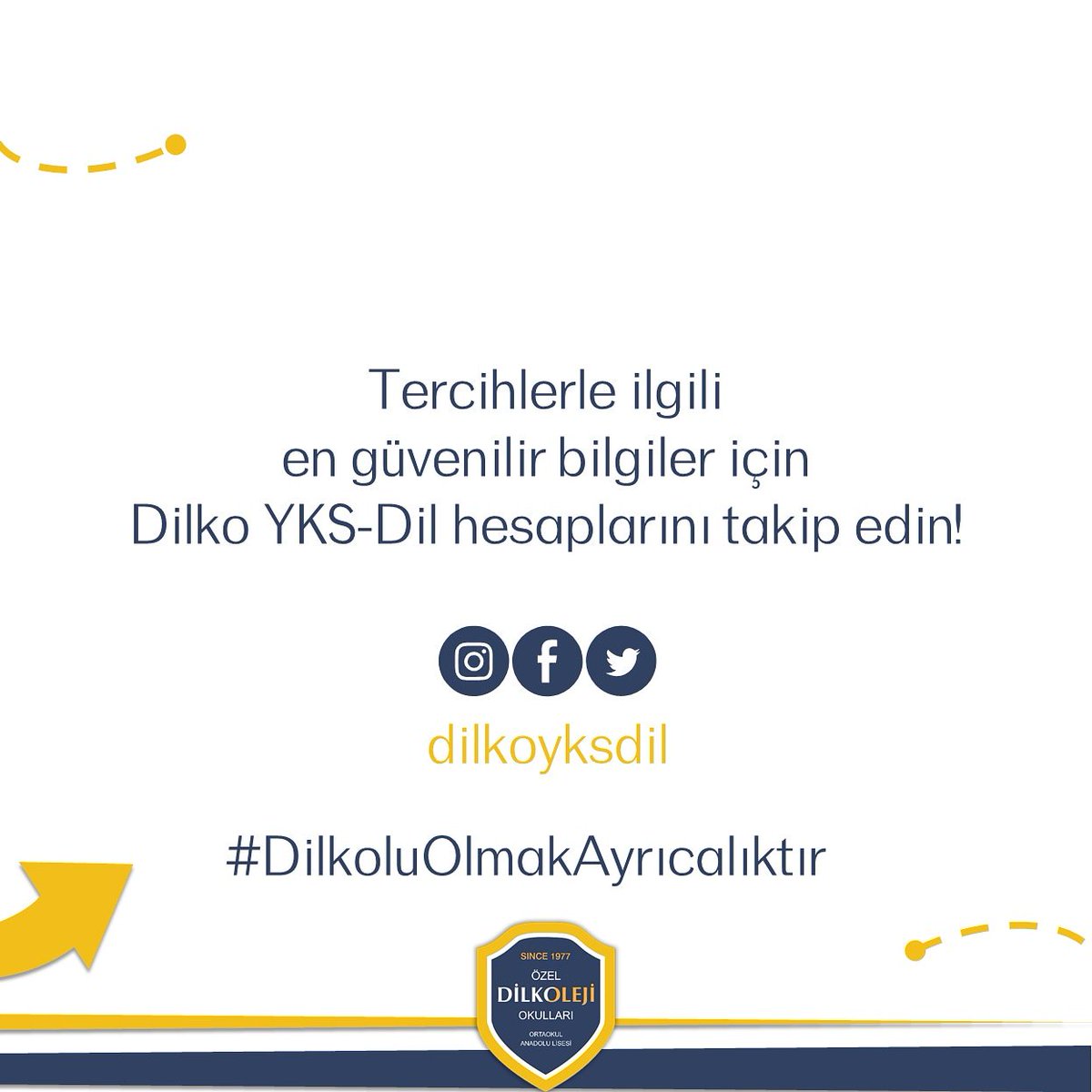 dilkokoleji's tweet photo. #YKS2019 sonuçları açıklandı! Yabancı Dil Alanından tercih yapacak herkesi en doğru tercih için Kadıköy şubemize, buraya gelemeyecek olan tüm öğrencilerimizi ise Dilko YKS-Dil hesaplarımıza davet ediyoruz!  @dilkoyksdil 

#dilko #ayt2019 #ydt2019 #tercih2019 https://t.co/drZZswbaRD