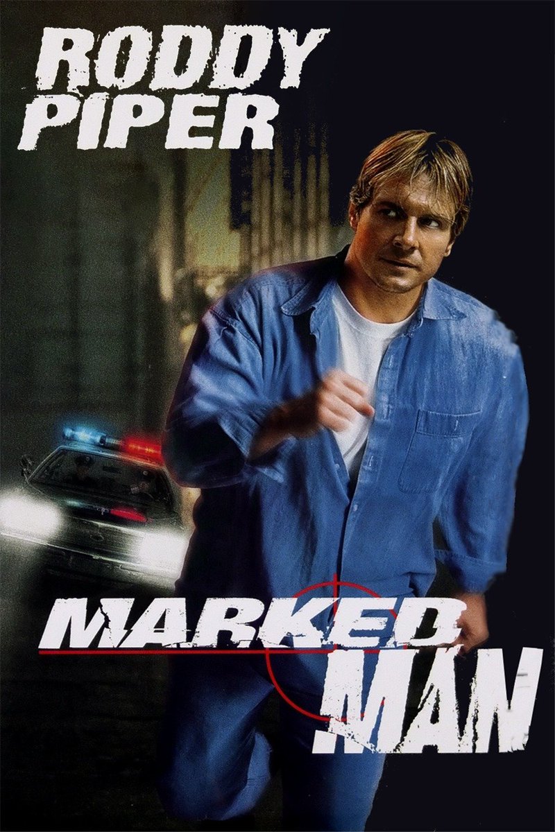 AngusKohm's tweet photo. #NowWatching Marked Man (1996) by #MarcFVoizard w/ #RoddyPiper #JaneWheeler & more! -- "He's Running... Out Of Answers, Out Of Time, Out Of Luck." #Canada #Crime #Action https://t.co/VBUXUz6szt