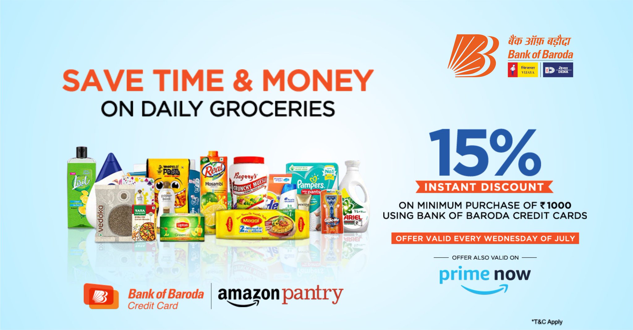 Bank of Baroda on Twitter more to save more. Simplify your daily grocery purchase with