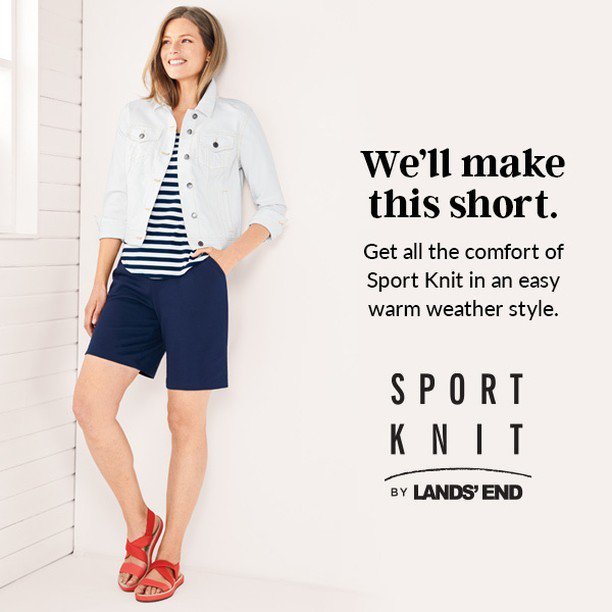 lands end knit shorts